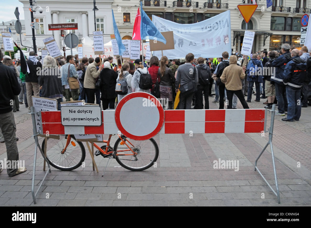 street blockade - political protest Stock Photo - Alamy