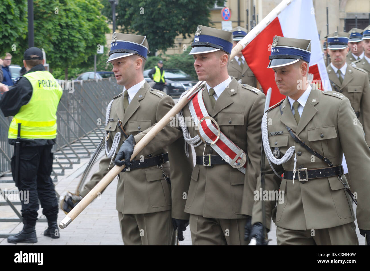 Ceremonial guard - Representative Company of the Polish Armed Force Stock Photo