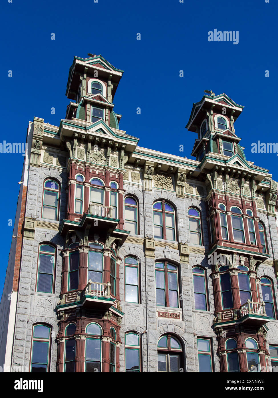 Louis Bank of Commerce, Gaslamp District, San Diego California Stock Photo