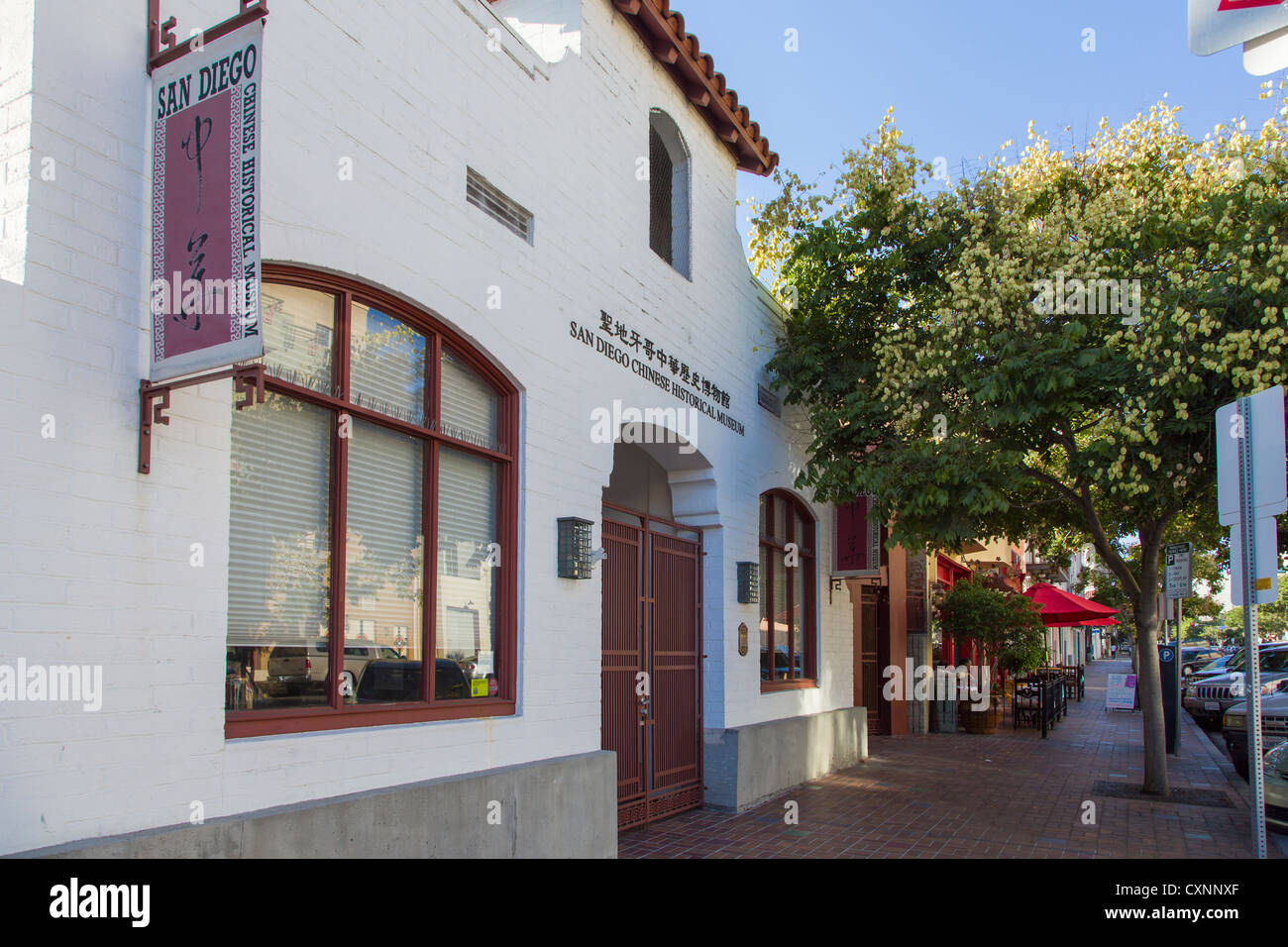 Chinese Historic Museum in the Gaslamp Quarter Historic District, San Diego CA. Stock Photo
