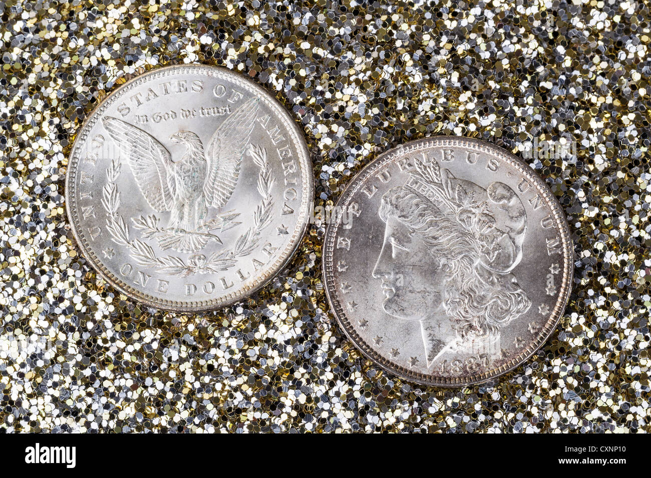 Morgan dollar coin hi-res stock photography and images - Alamy