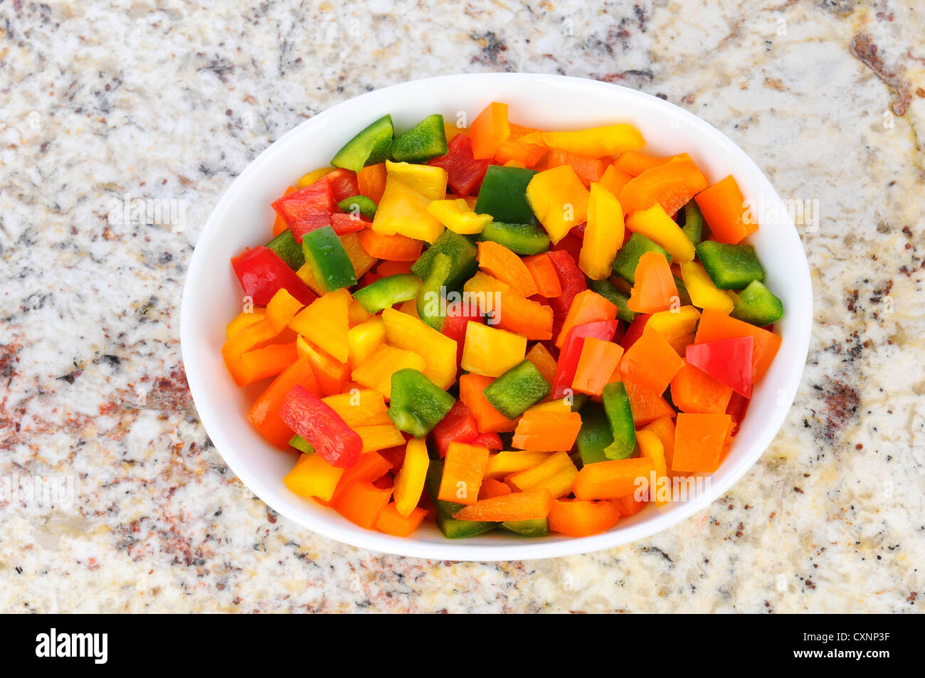Green peppers sliced on white hi-res stock photography and images - Alamy