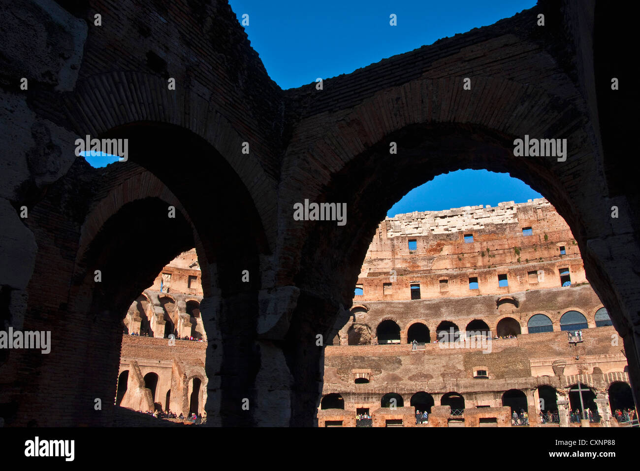Arches in the Colosseum in Rome Stock Photo Alamy