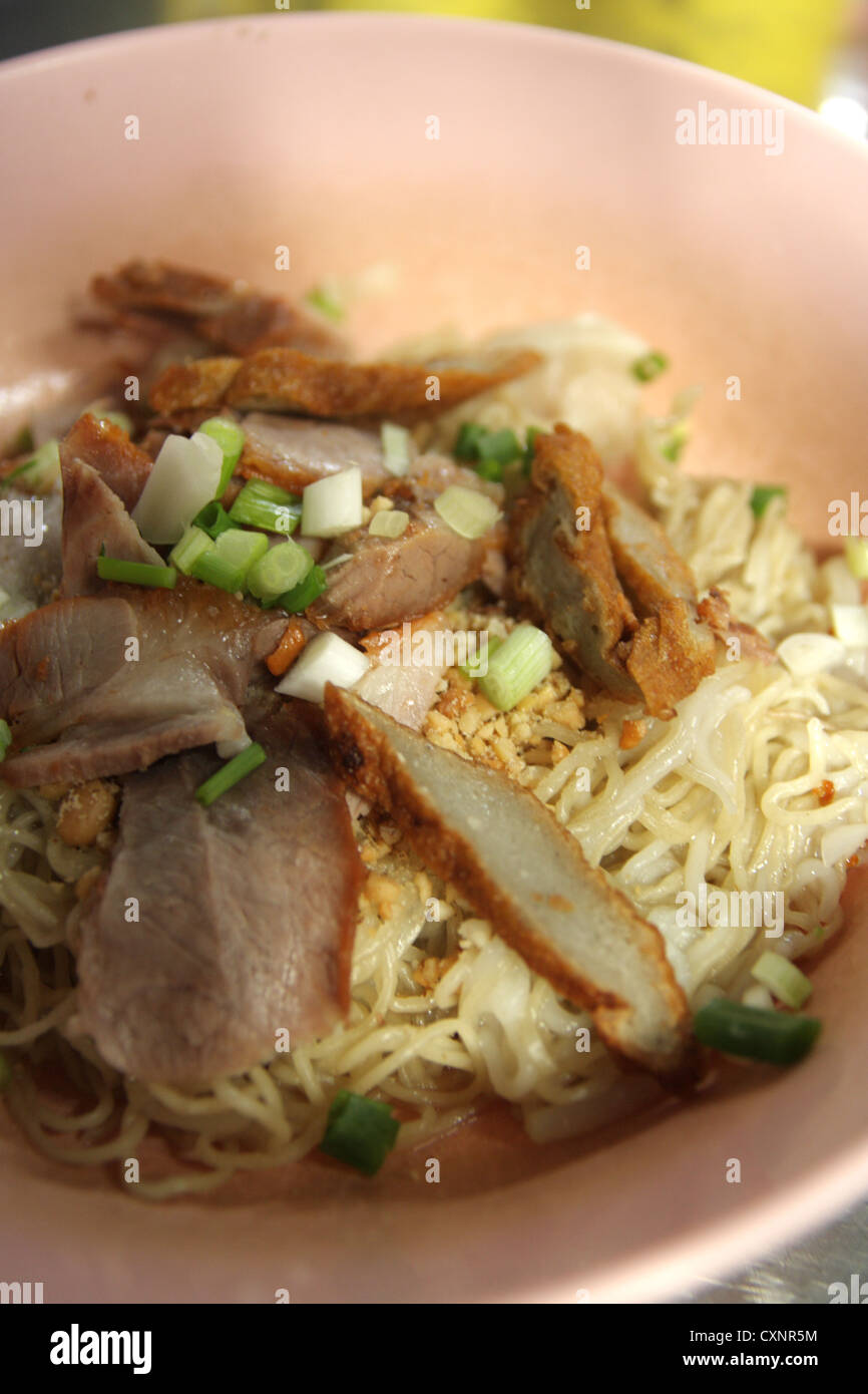 Chinese pork noodle Stock Photo