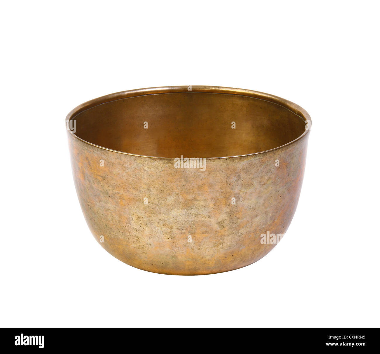 Ancient bowl for special ceremony on white Stock Photo