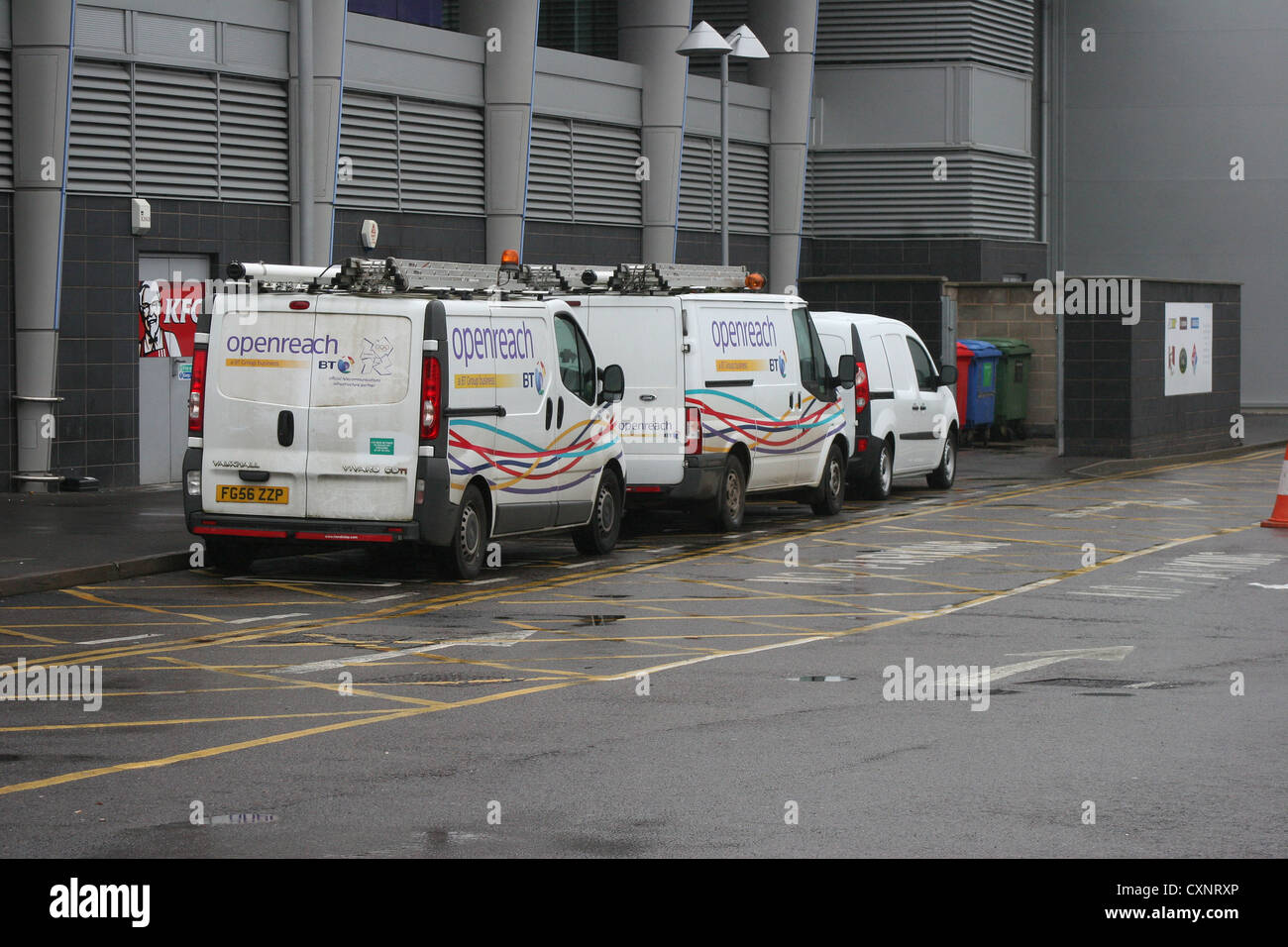 British Telecom openreach vans Stock Photo - Alamy