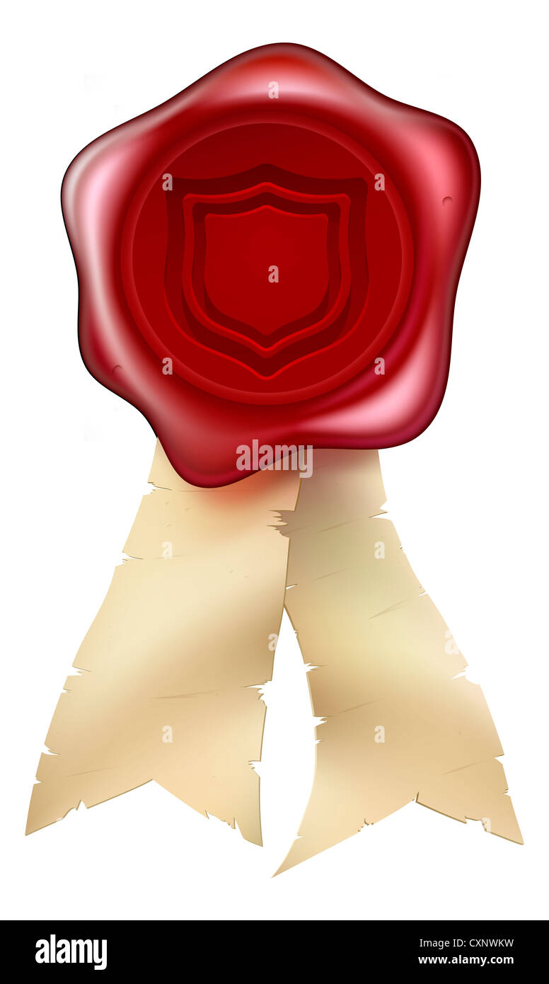 Wax seal ribbon hi-res stock photography and images - Alamy