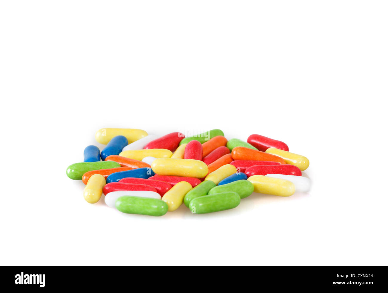 closeup of colorful licorice unsorted sweets Stock Photo