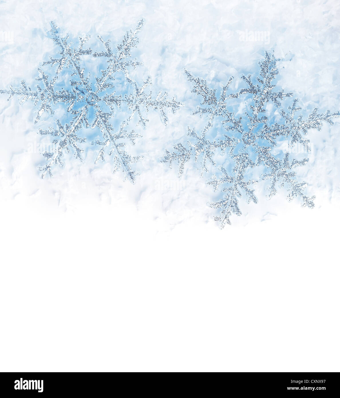 Beautiful blue snowflakes isolated, winter holiday background Stock ...
