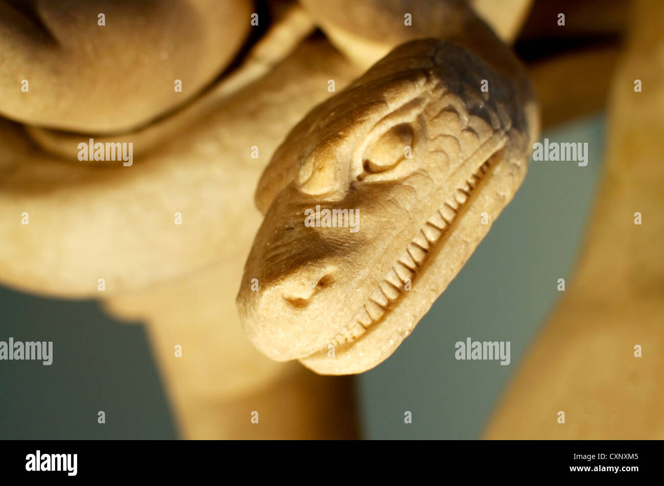 Depiction of an 'evil' snake, an allegoric figure, as in the Bible Stock Photo