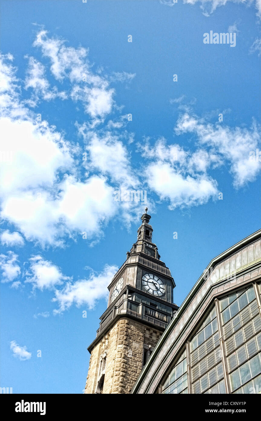 A clock tower under the blue sky Stock Photo - Alamy