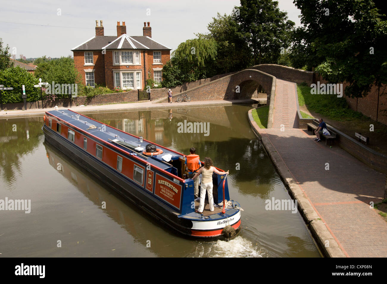 The Fazeley canal in Tamworth, Staffordshire. Pictured here the stretch