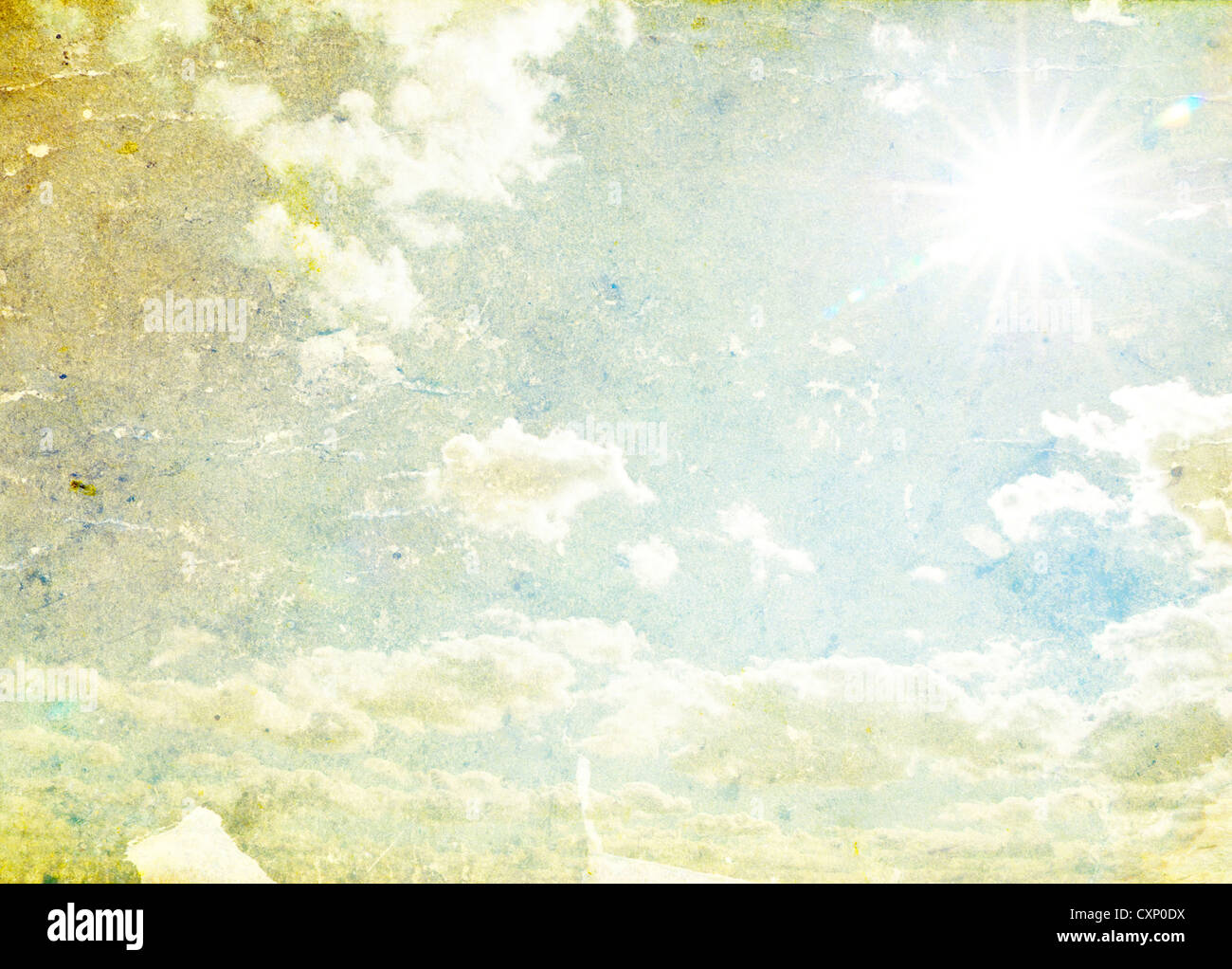 retro image of cloudy sky Stock Photo