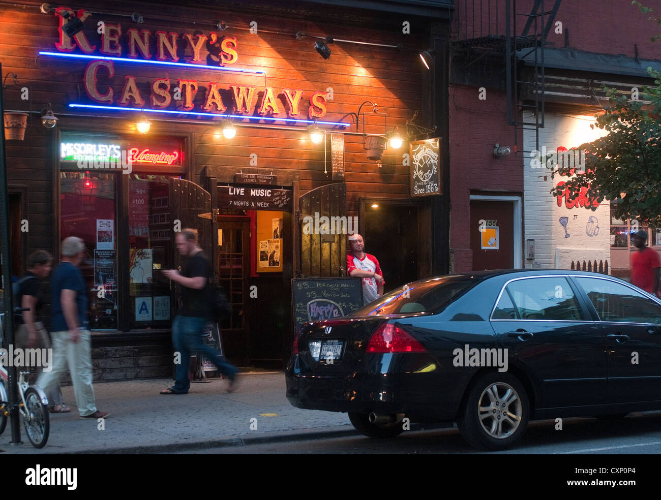 New York, NY - 5 September 2012 Kenny's Castaways, a Bleecker Street club, closed October 1 after 36 years on Bleecker Street. Stock Photo