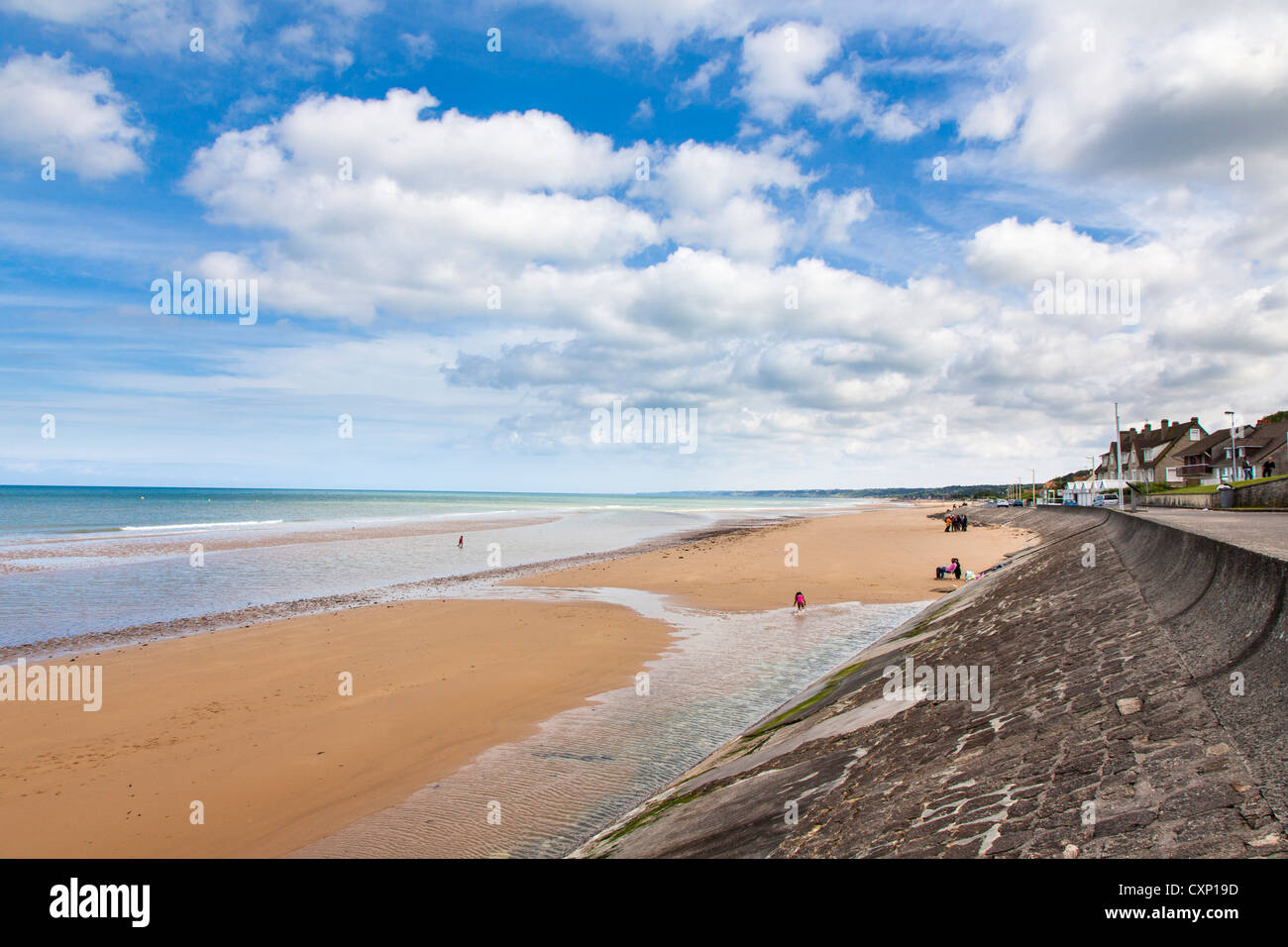 Omaha Beach - the beach near Colleville Sur Mer, Normandy, France Stock Photo