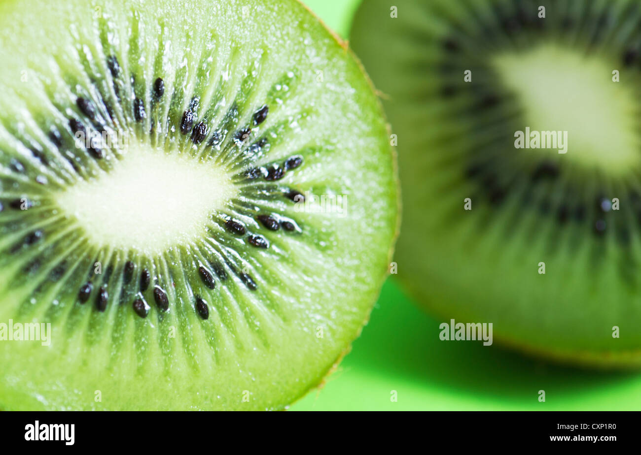 Kiwi fruit cut in half Stock Photo Alamy