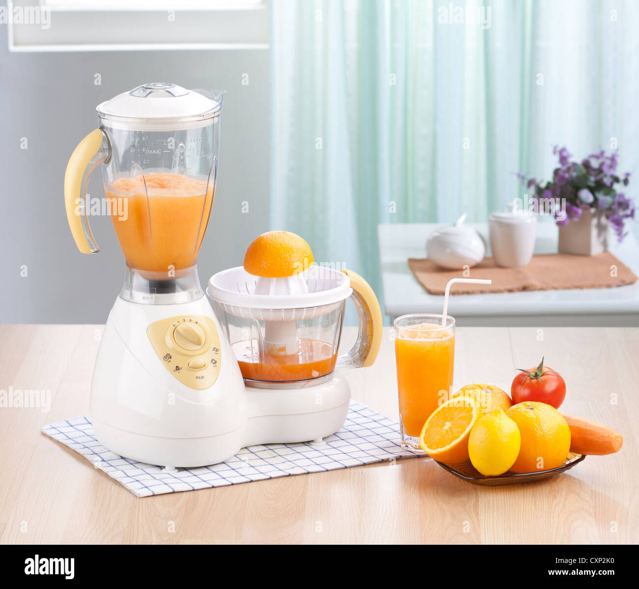 Electric juice blender machine the home appliance Stock Photo