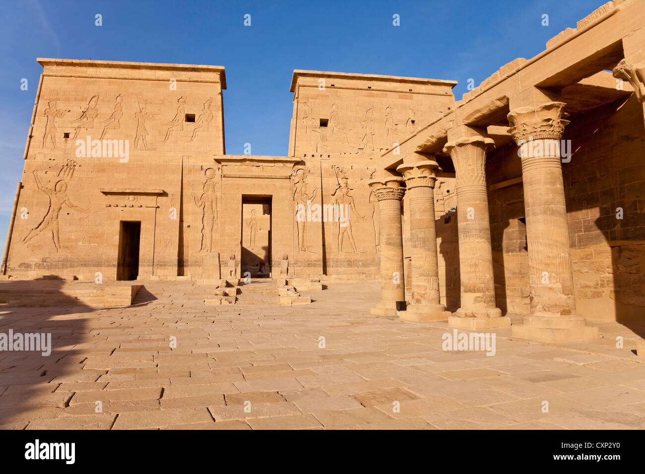 philae temple of isis Stock Photo Alamy