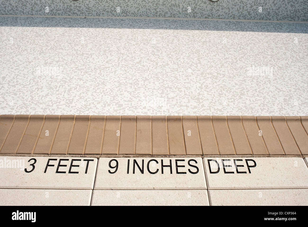Empty rooftop pool in an apartment building in New York seen on ...