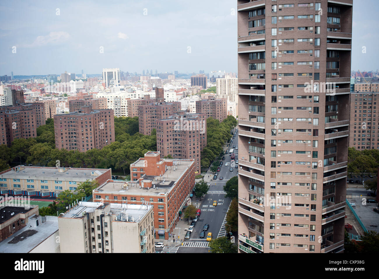 Schomburg Plaza apartment buildings in the Harlem neighborhood in New