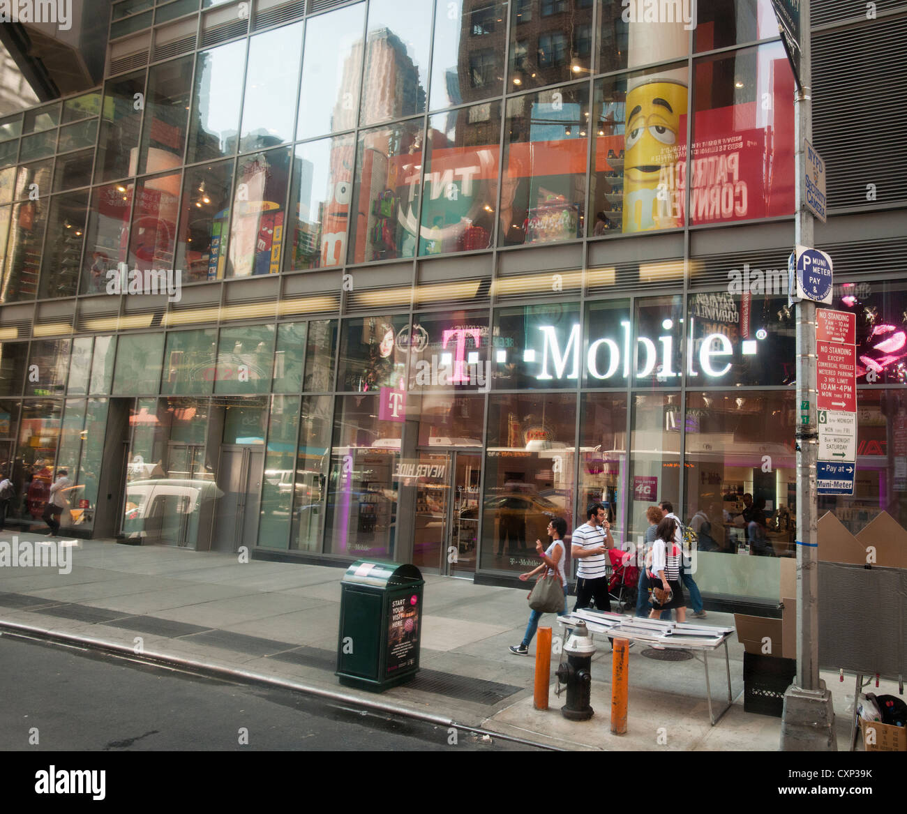 A T-Mobile USA store is seen in Times Square in New York Stock Photo