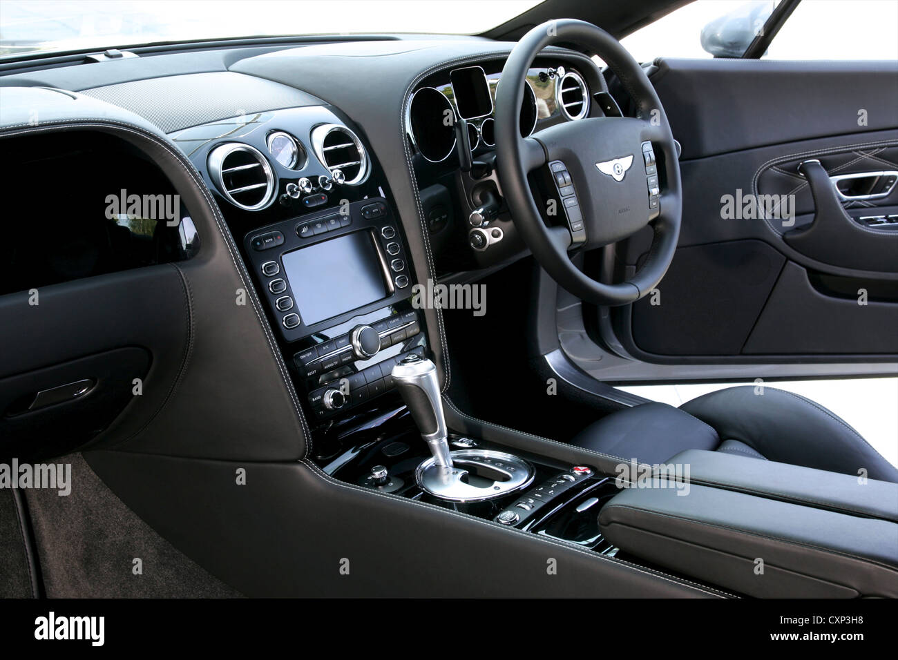 Front Interior Of Bentley Continental Gt Stock Photo