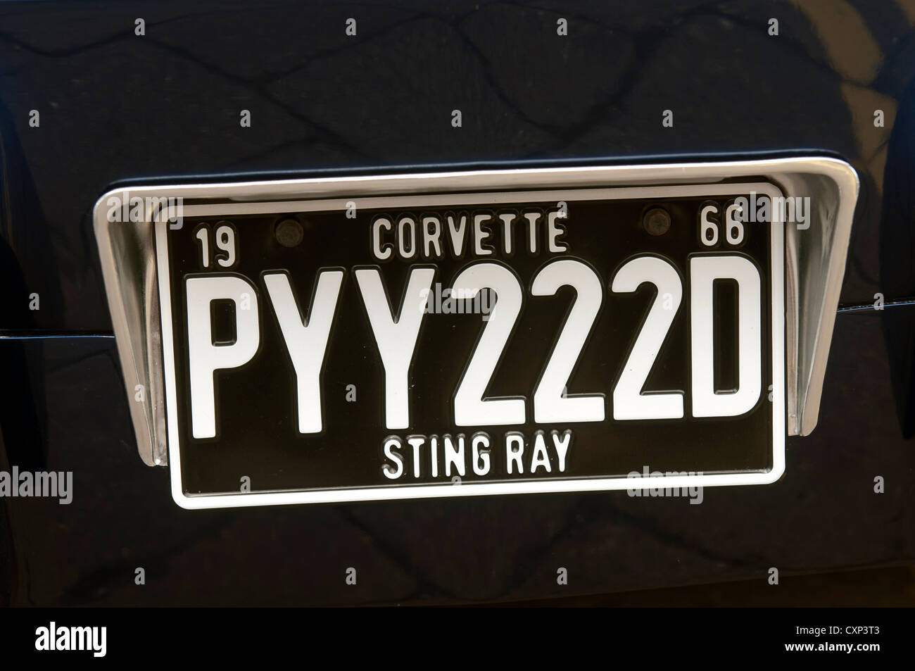 1966 Corvette Sting Ray number plate Stock Photo - Alamy