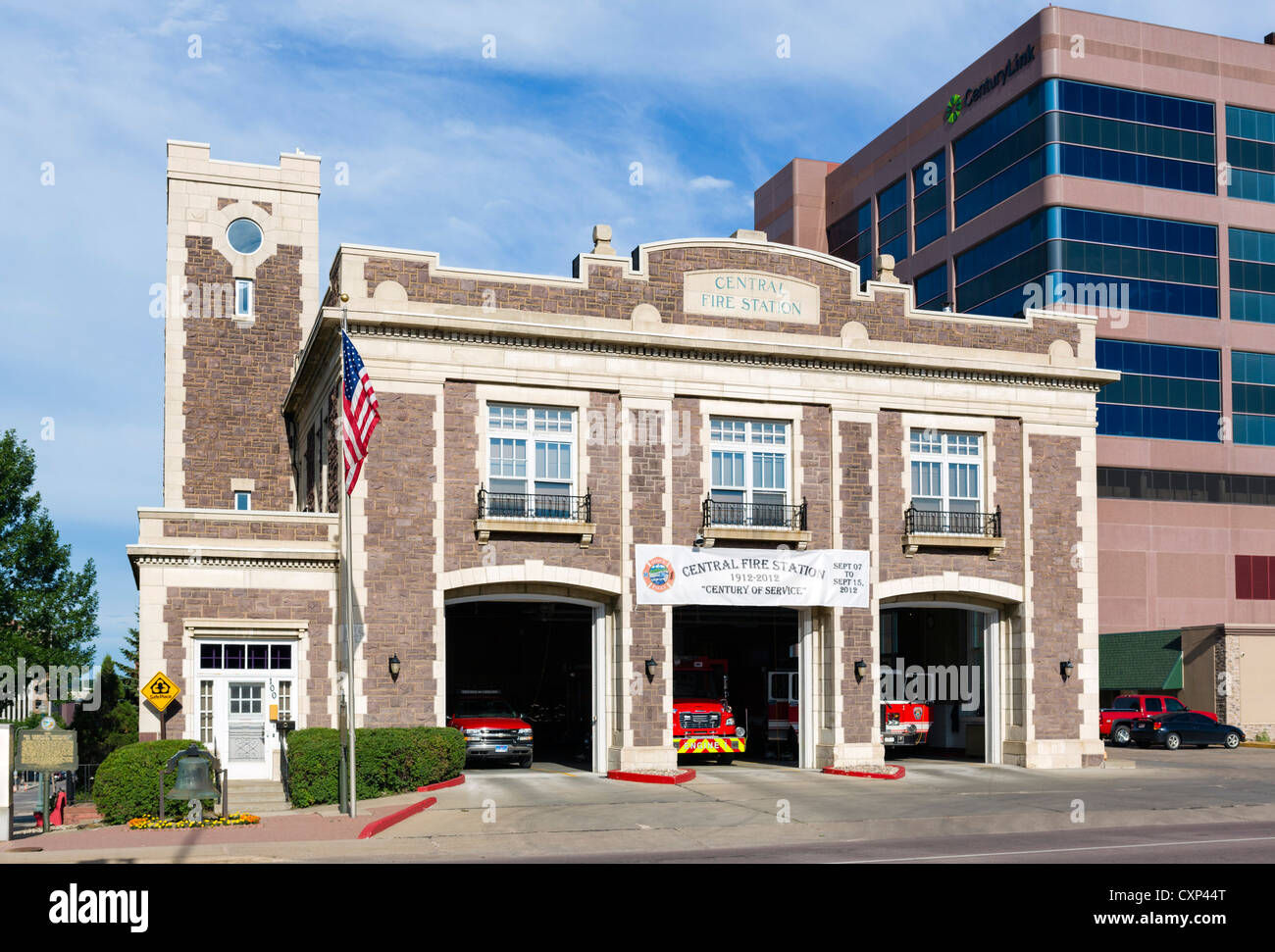 The Central Fire Station on South Minnesota Aveneu, Sioux Falls, South Dakota, USA Stock Photo