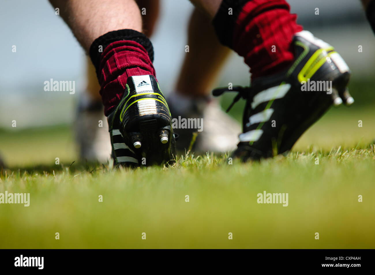 Rugby boots and ball hi-res stock photography and images - Alamy