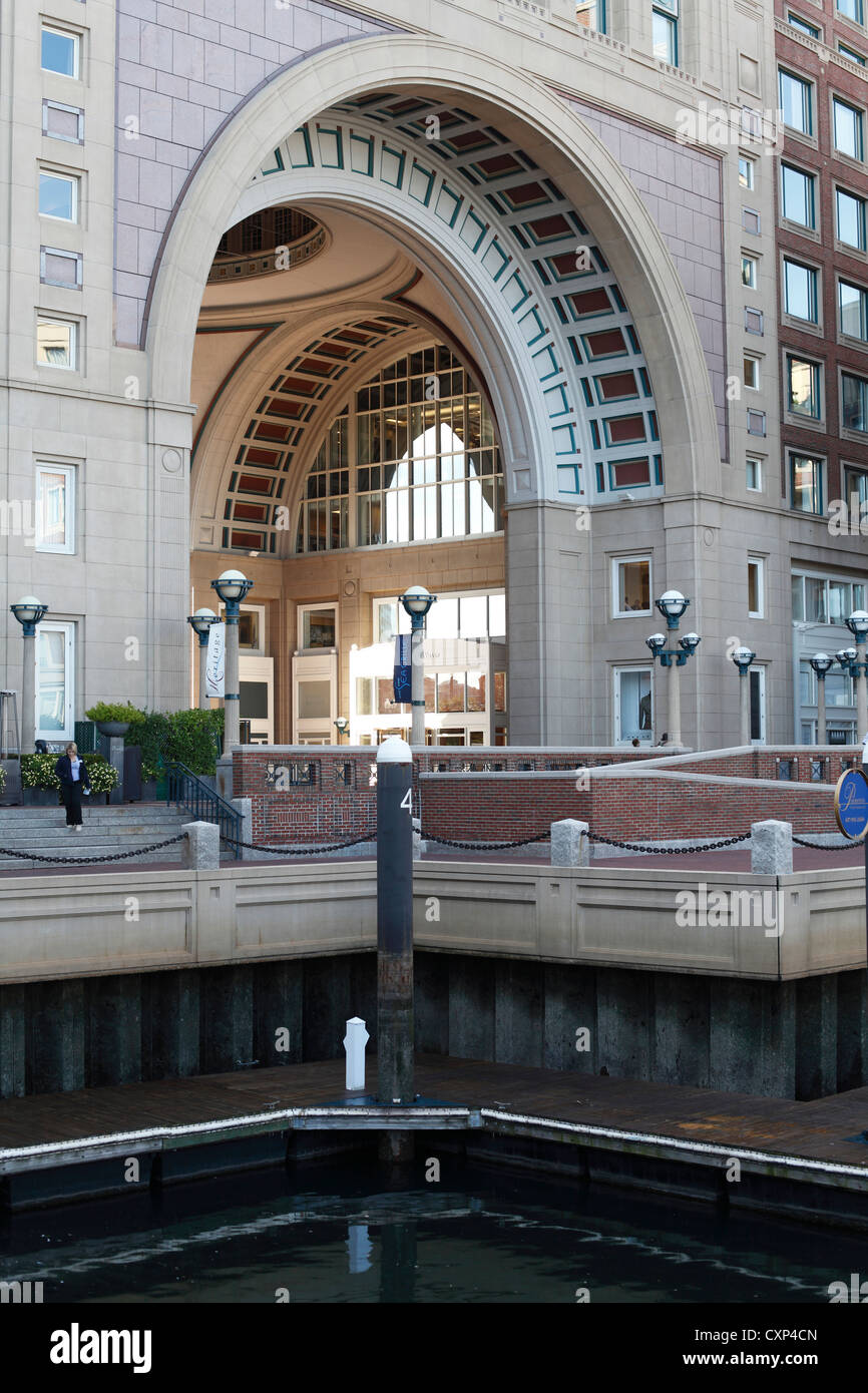 Rowes Wharf Boston, With The Distinctive Arch Of The Boston Harbor ...