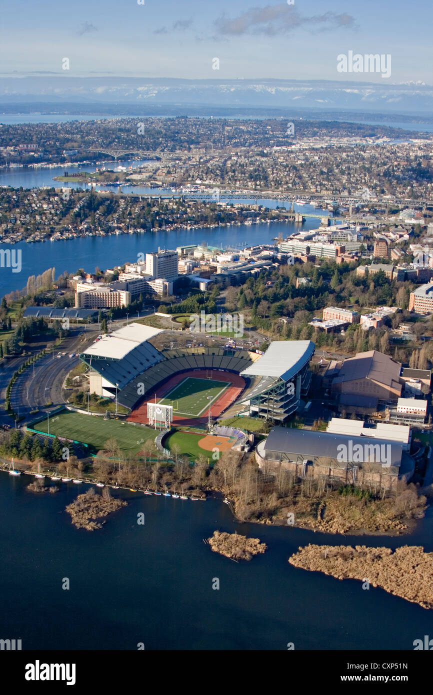 University Of Washington Husky Stadium Seatle Wa Usa Stock Photo