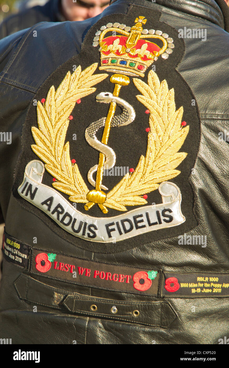 A armed forces bikers back patch Stock Photo