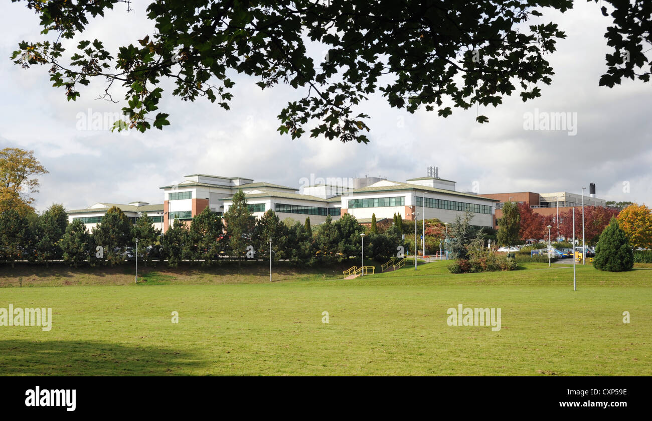 AN EXTERIOR VIEW OF STAFFORD GENERAL HOSPITAL ON WESTON ROAD STAFFORD ,STAFFORDSHIRE ENGLAND UK Stock Photo