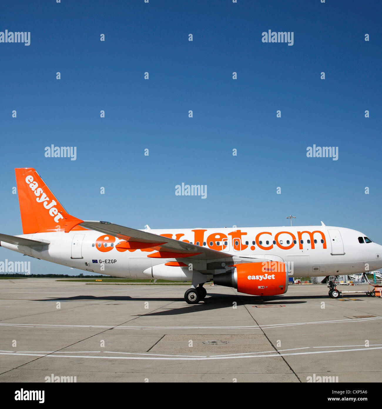 EasyJet Airbus A319. EasyJet Airline is the second-largest low-cost carrier in Europe after Ryanair. [Editorial use only] Stock Photo