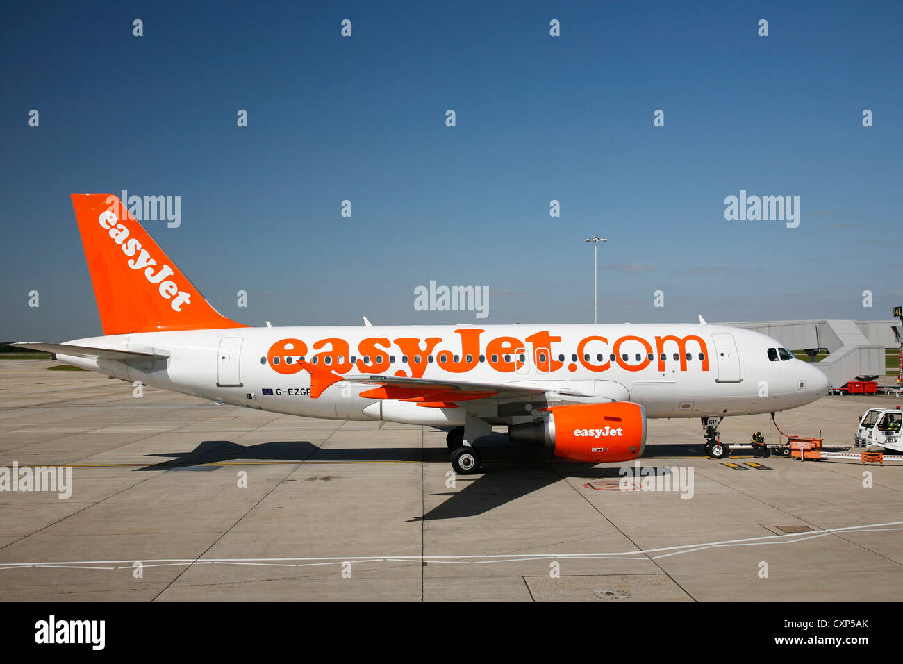 EasyJet Airbus A319. EasyJet Airline is the second-largest low-cost carrier in Europe after Ryanair. [Editorial use only] Stock Photo