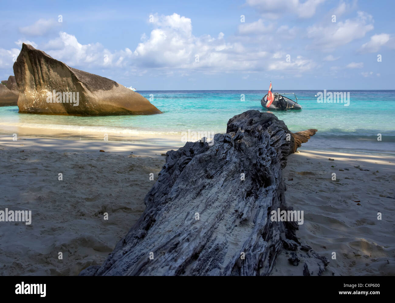 Coastal cliffs and beaches of the Similan Islands in Thailand Stock Photo