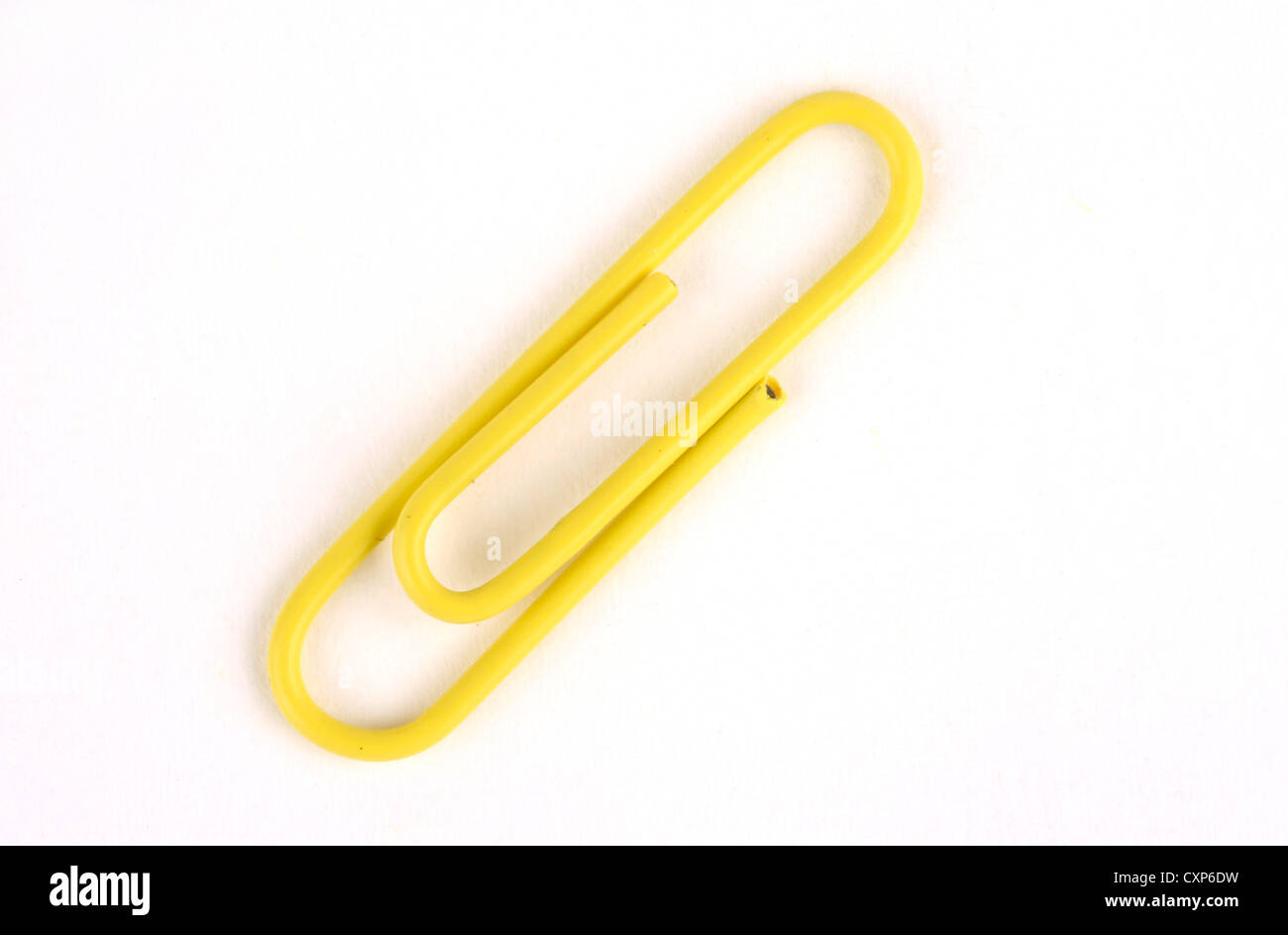 Colorful yellow paper clip Stock Photo Alamy