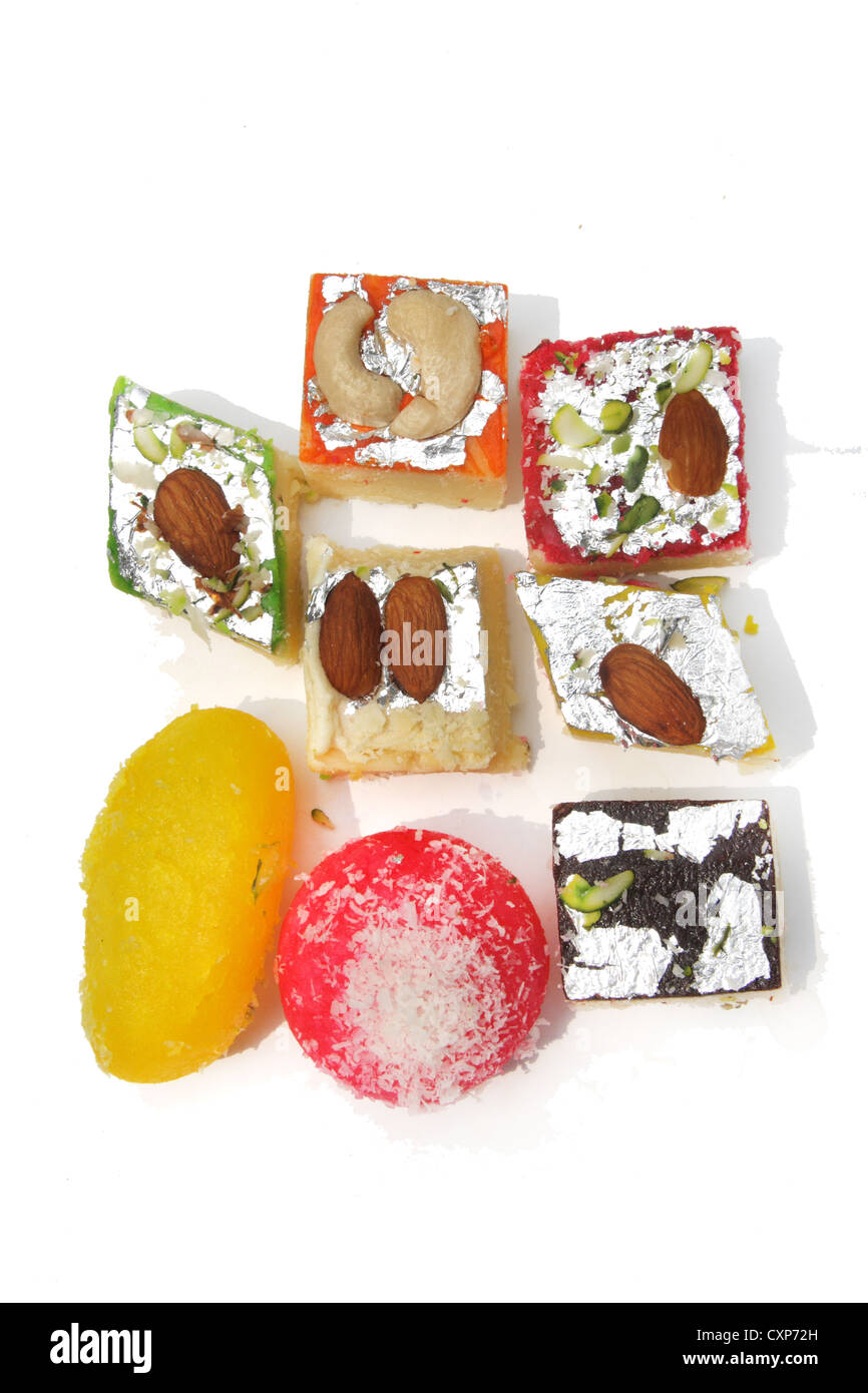Various Indian sweet Stock Photo Alamy