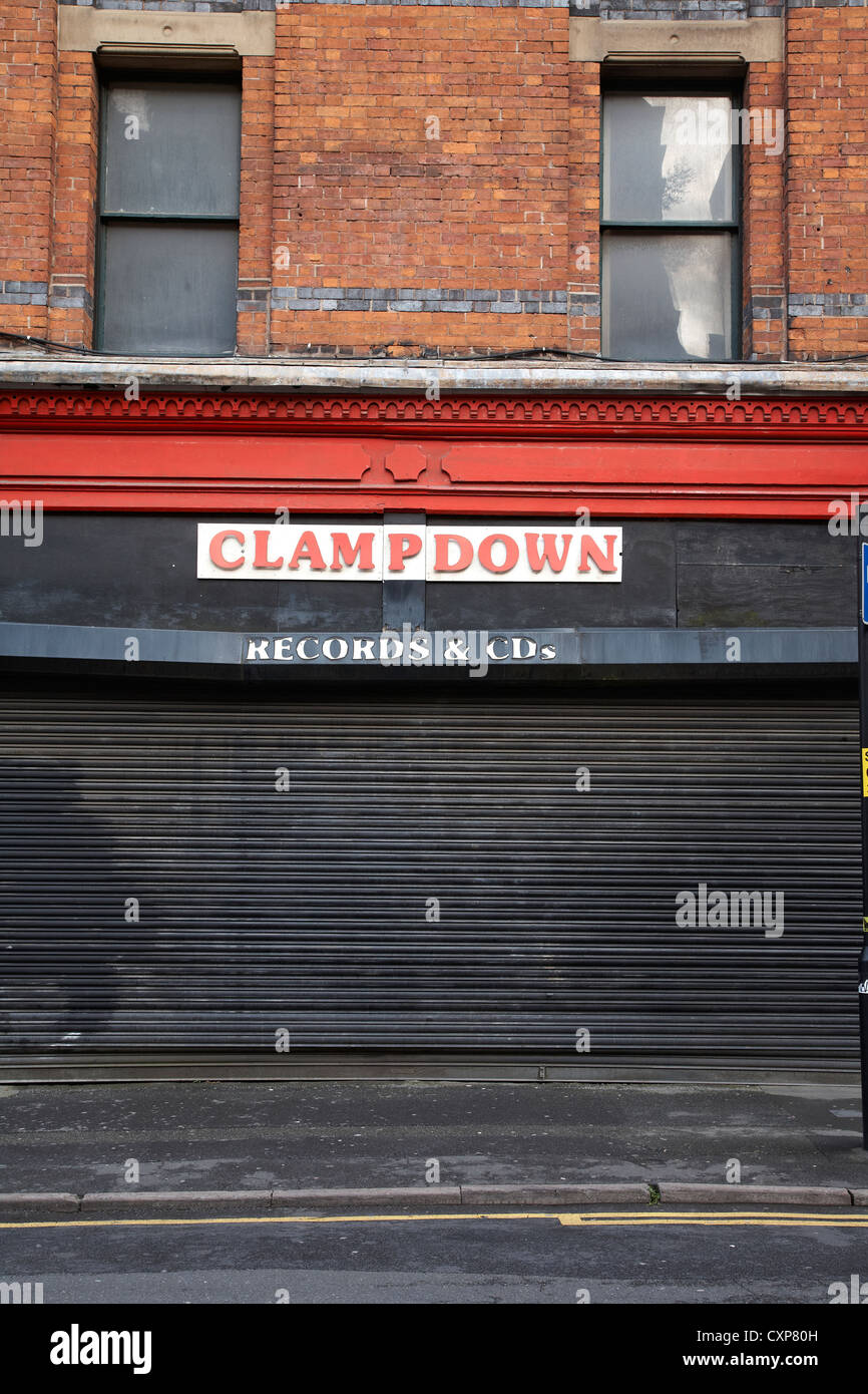 Clampdown Records and CD shop in Paton Street Manchester UK Stock Photo