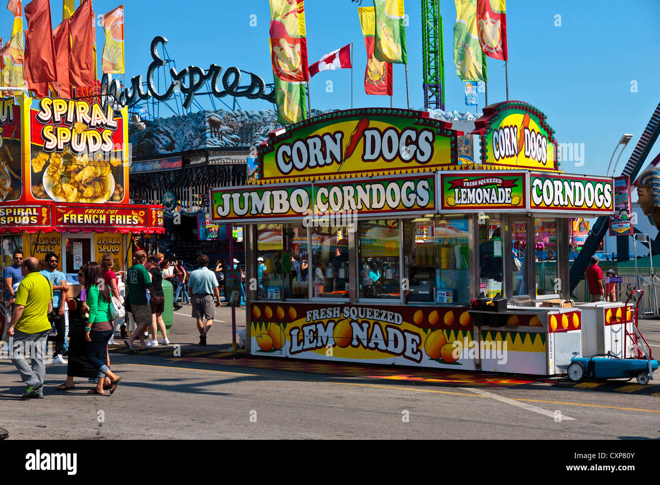 Canadian National Exhibition 2012 Toronto ON Canada Midway Fast Food Stock Photo