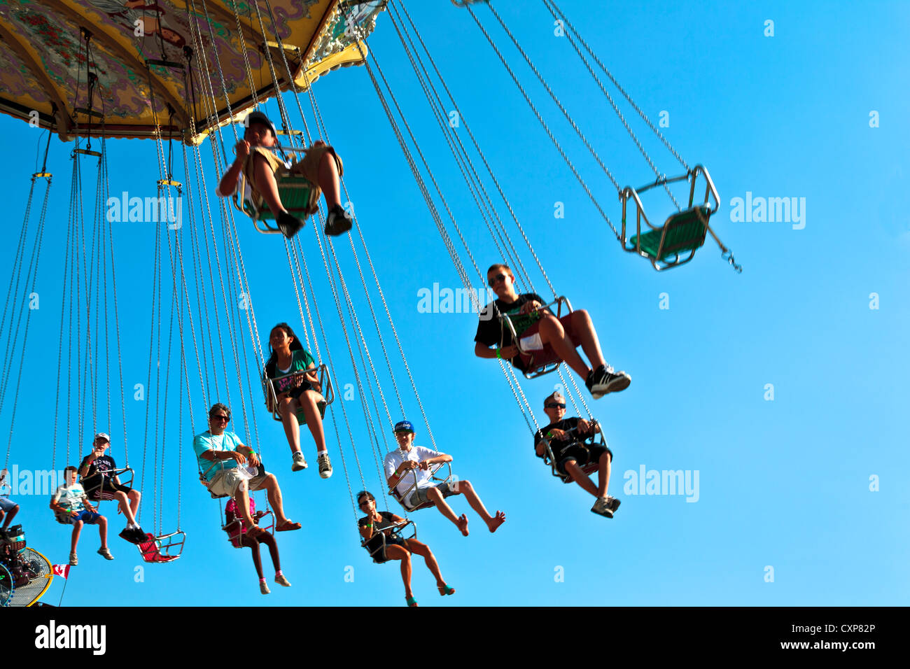 Canadian National Exhibition 2012 Toronto ON Canada. Swing ride Stock ...