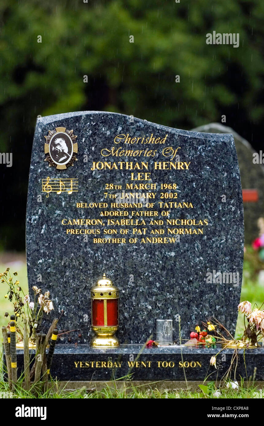 The Grave Of The Late Feeder Drummer Jon Lee At St Woolos