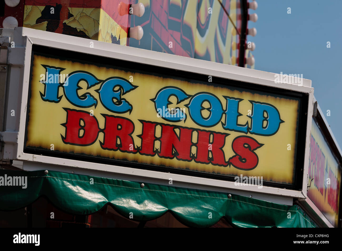 Canadian National Exhibition 2012 Toronto ON Canada. Sign for cold drinks Stock Photo