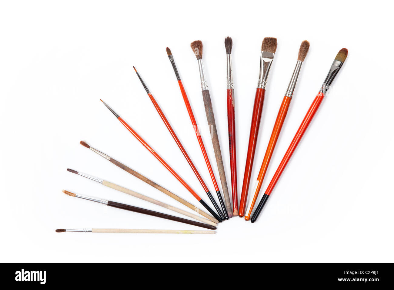 Selection of different art brushes Stock Photo Alamy