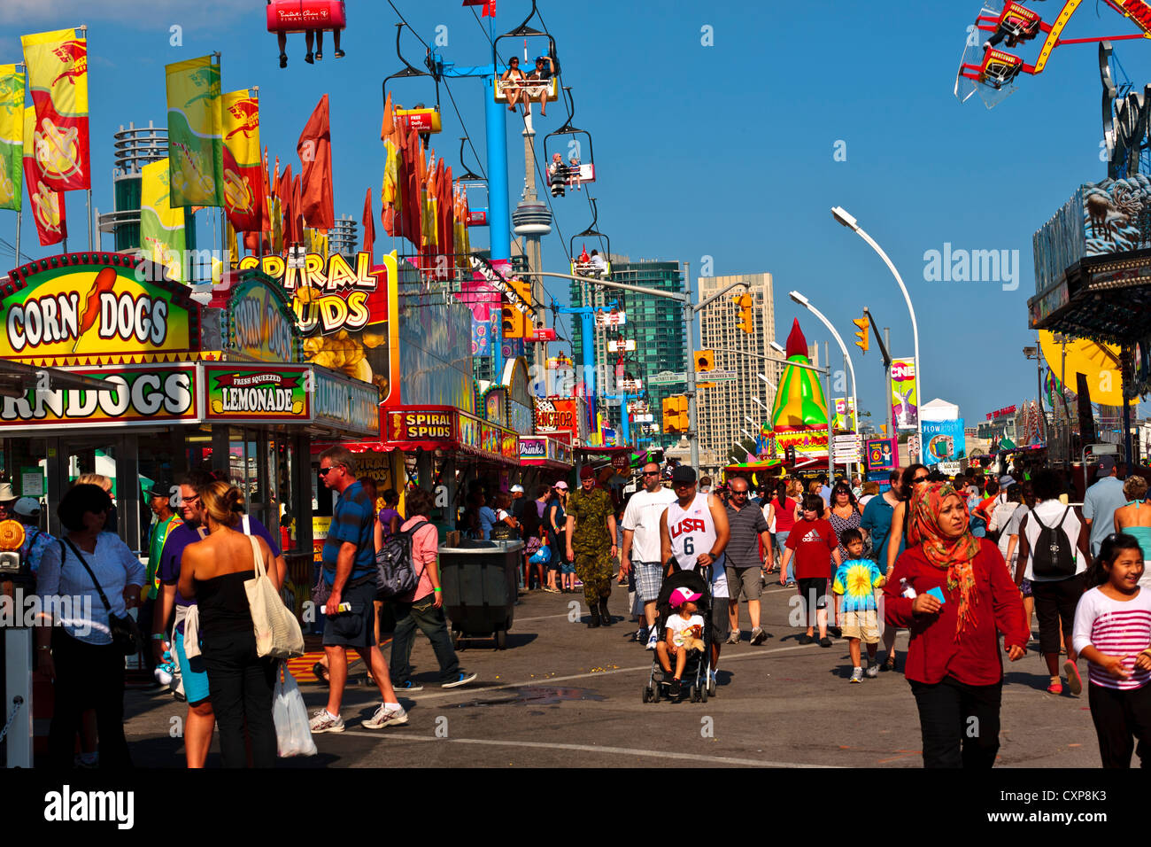 Canadian National Exhibition Toronto ON Canada. Midway Stock Photo Alamy