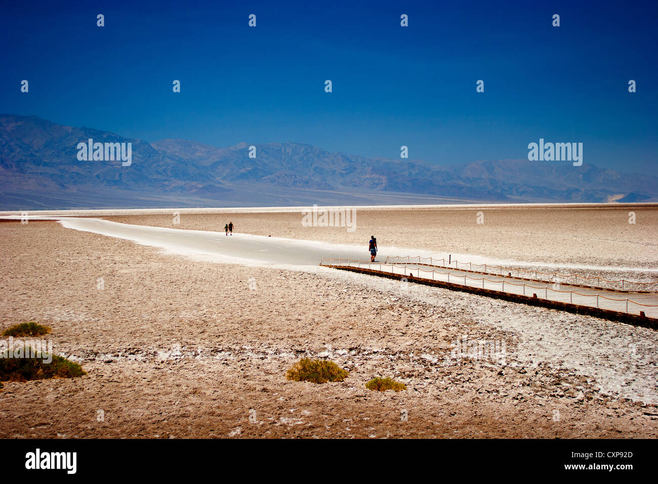 Bad water Death Valley California USA. Lowest elevation in the USA 282