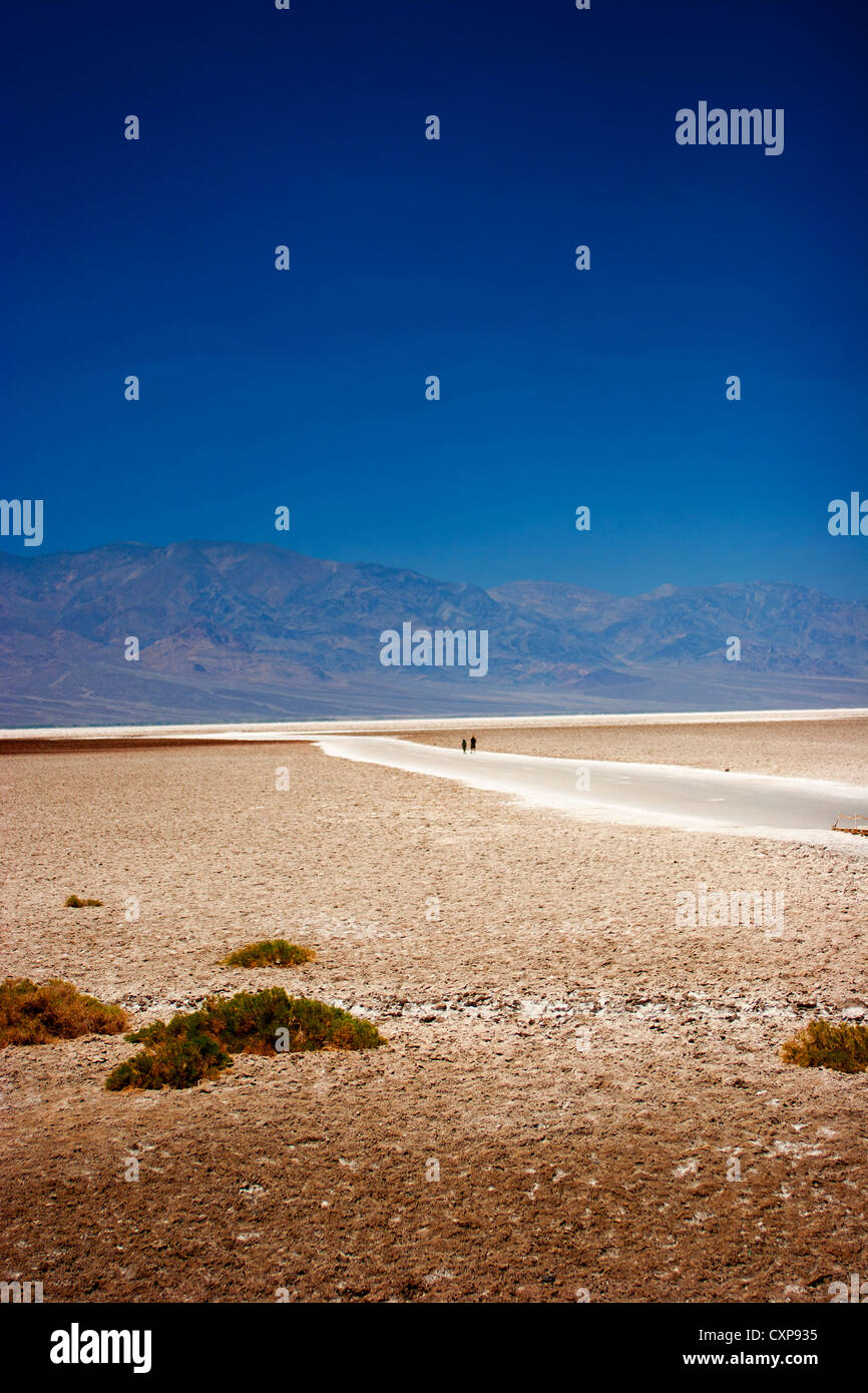 Bad water Death Valley California USA. Lowest elevation in the USA 282