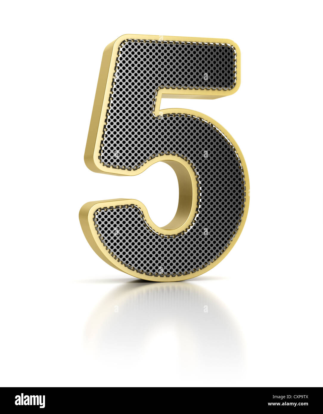 The number five Stock Photo