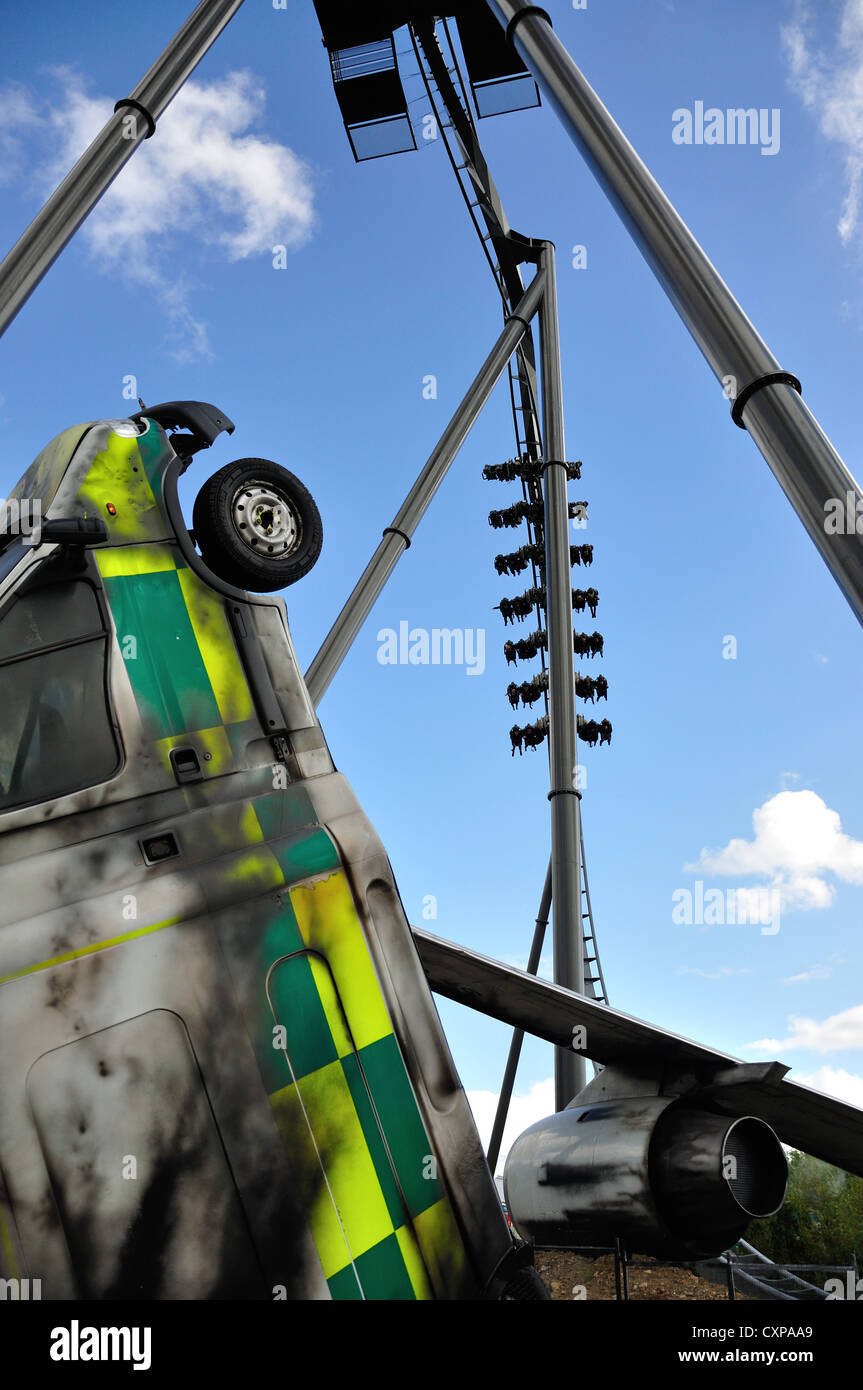 'The Swarm' winged rollercoaster ride, Thorpe Park Theme Park, Chertsey ...