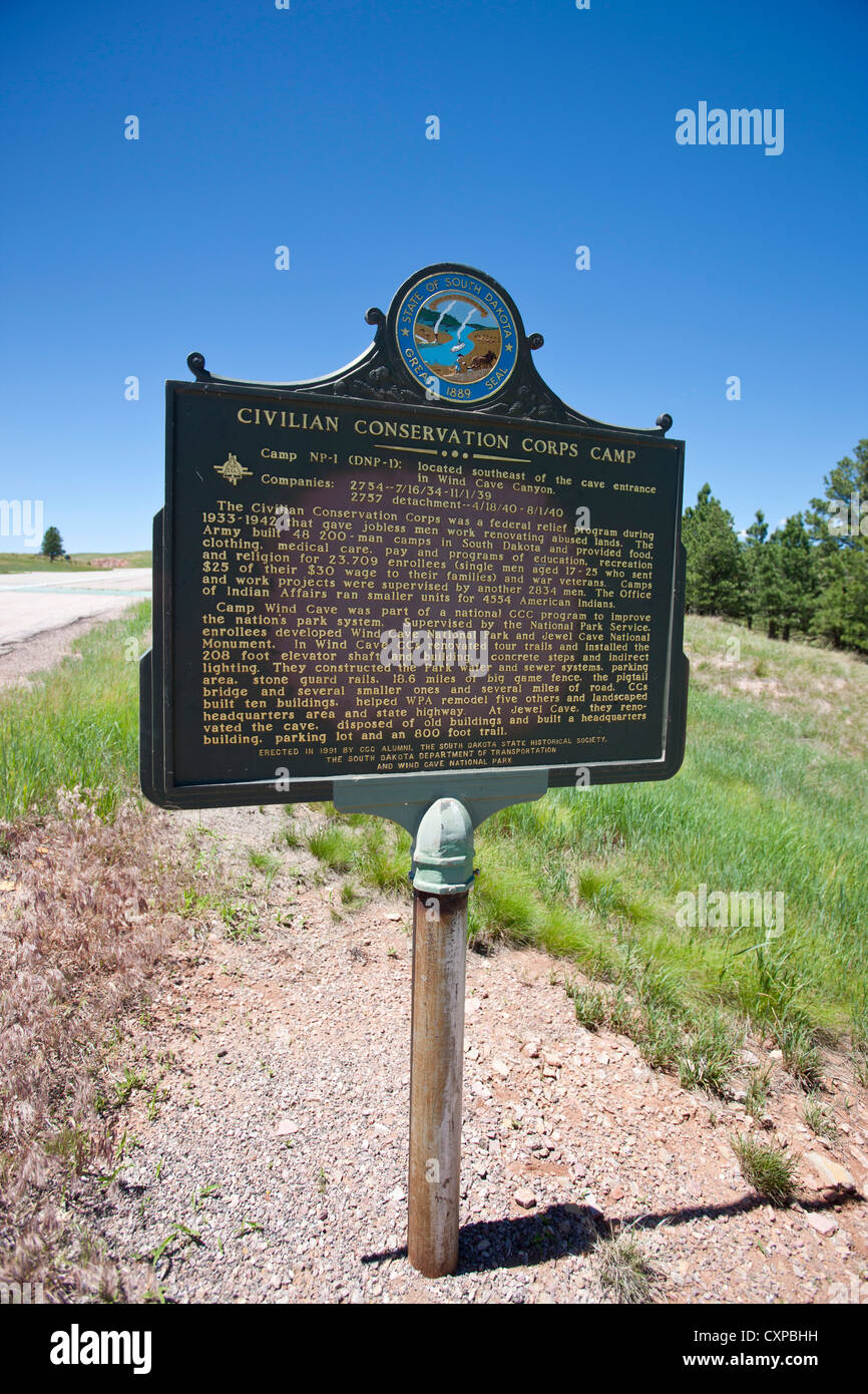 Civilian Conservation Corps Camp historical marker, Custer County